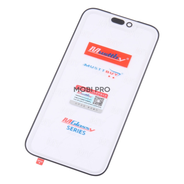Стекло для переклейки MUSTTBY iPhone 17 Pro Max в сборе с OCA Черный