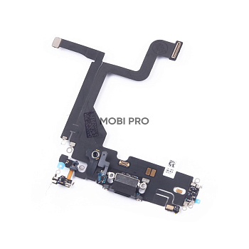 Шлейф для iPhone 13 Pro (A2640) на системный разъем/микрофон Черный - Премиум