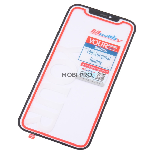 Стекло для переклейки MUSTTBY iPhone 12 Pro Max в сборе с OCA 100% Черный