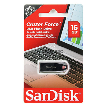 USB-флеш (USB 2.0) 16GB SanDisk Cruzer Force Серебро