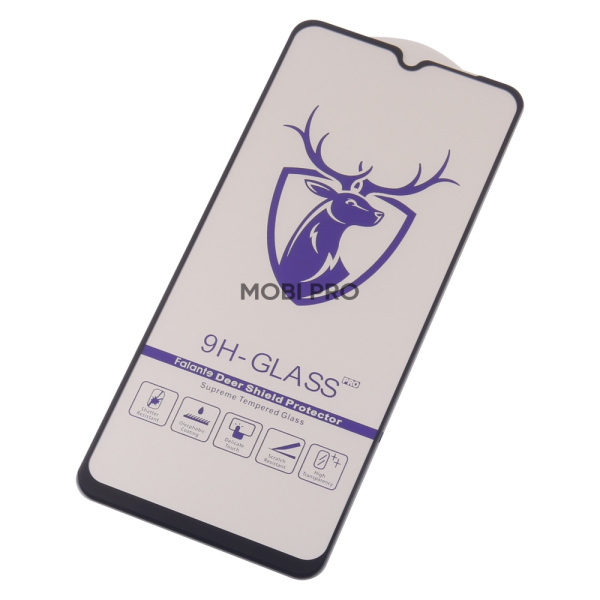 Защитное стекло "Премиум" для Xiaomi Redmi 10C/12C/Poco C40/C55 Черный