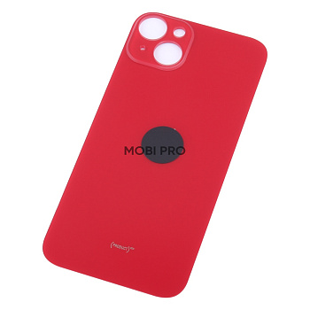 Задняя крышка для iPhone 14 Plus (A2887) Красный (стекло, широкий вырез под камеру, логотип)